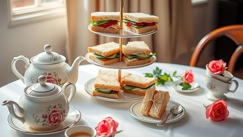 Klassiska smörgåsar till afternoon tea
