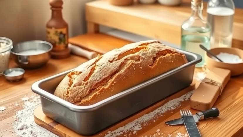 Bröd i långpanna utan jäst hemma