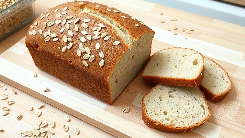 Bröd med havregryn och vetemjöl hemma