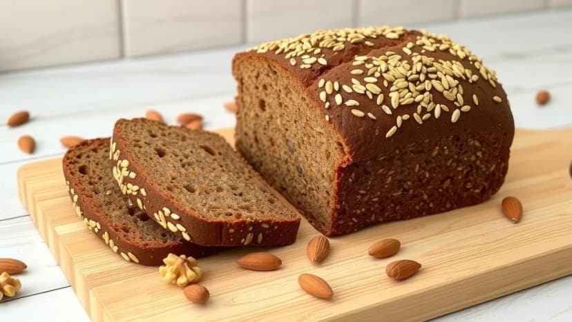 Grovt filmjölksbröd med nötter och frön