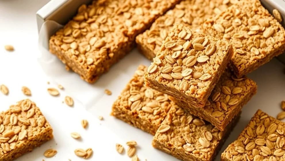 Knäckiga havrerutor i långpanna som smakar gott