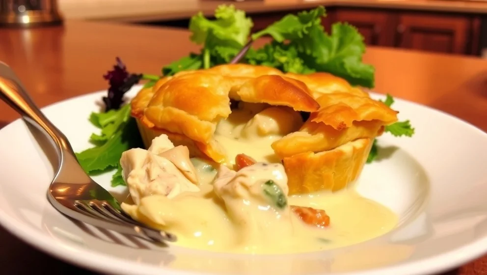 Krämig kycklingpaj med grillad kyckling