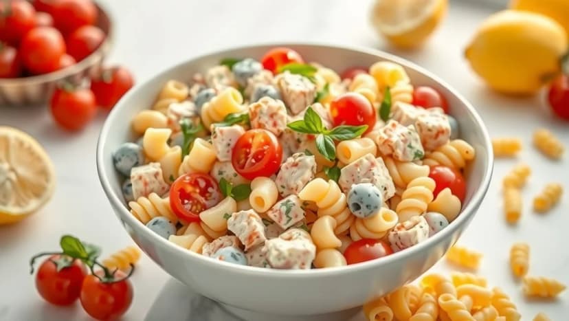 Krämig pastasallad med tonfisk som alla älskar