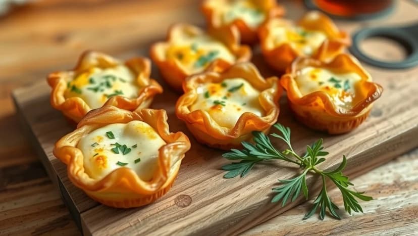 Krustader med brieost i ugn