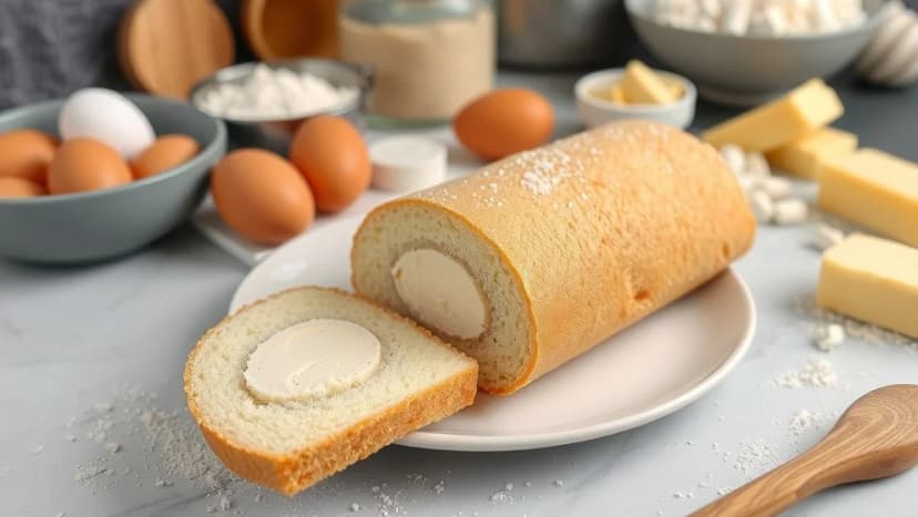 Ljus rulltårta med smörkräm hemma