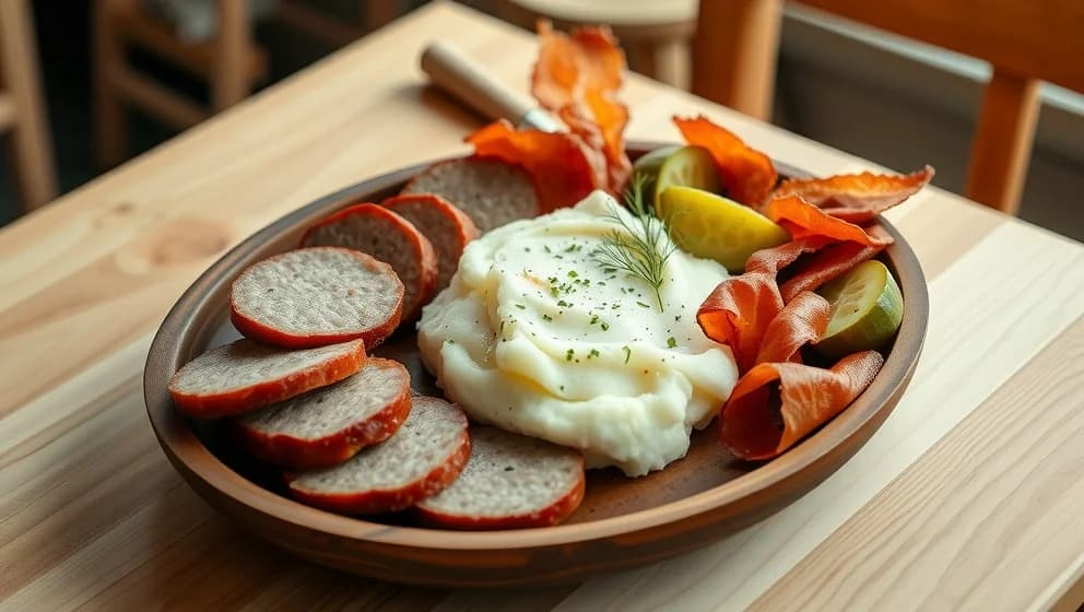 Snickarlåda med falukorv och bacon