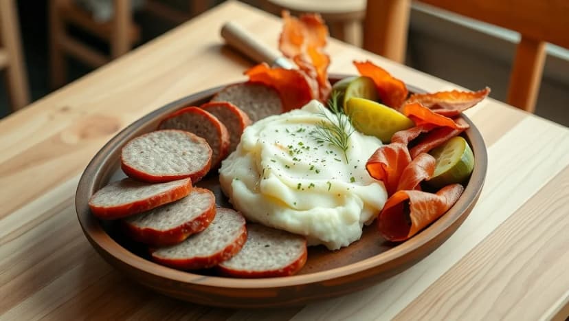 Snickarlåda med falukorv och bacon