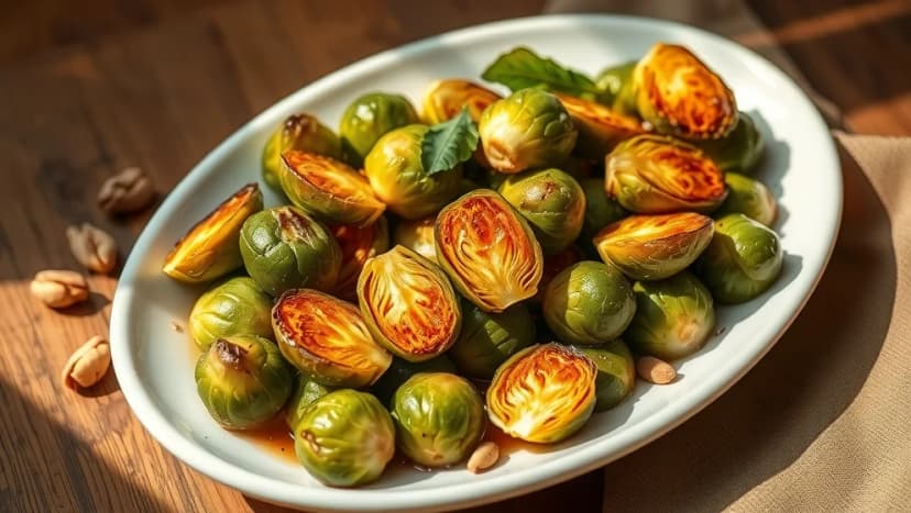 Stekt brysselkål med honung för dagen