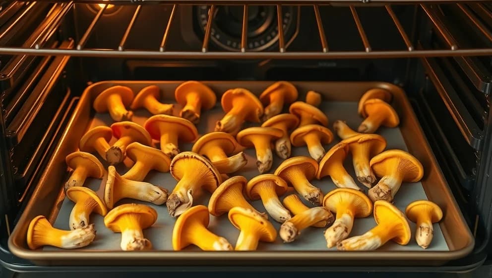 Torka trattkantareller i ugn hemma