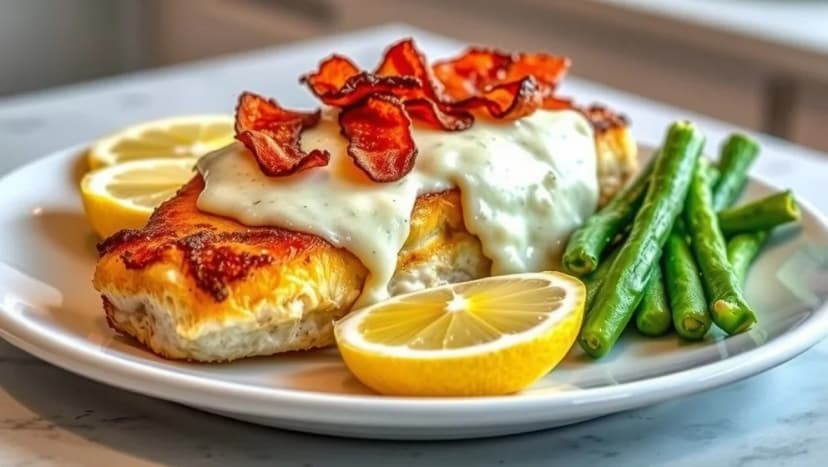 Torskrygg med bacon och parmesan