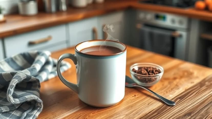 Varm choklad med vatten hemma